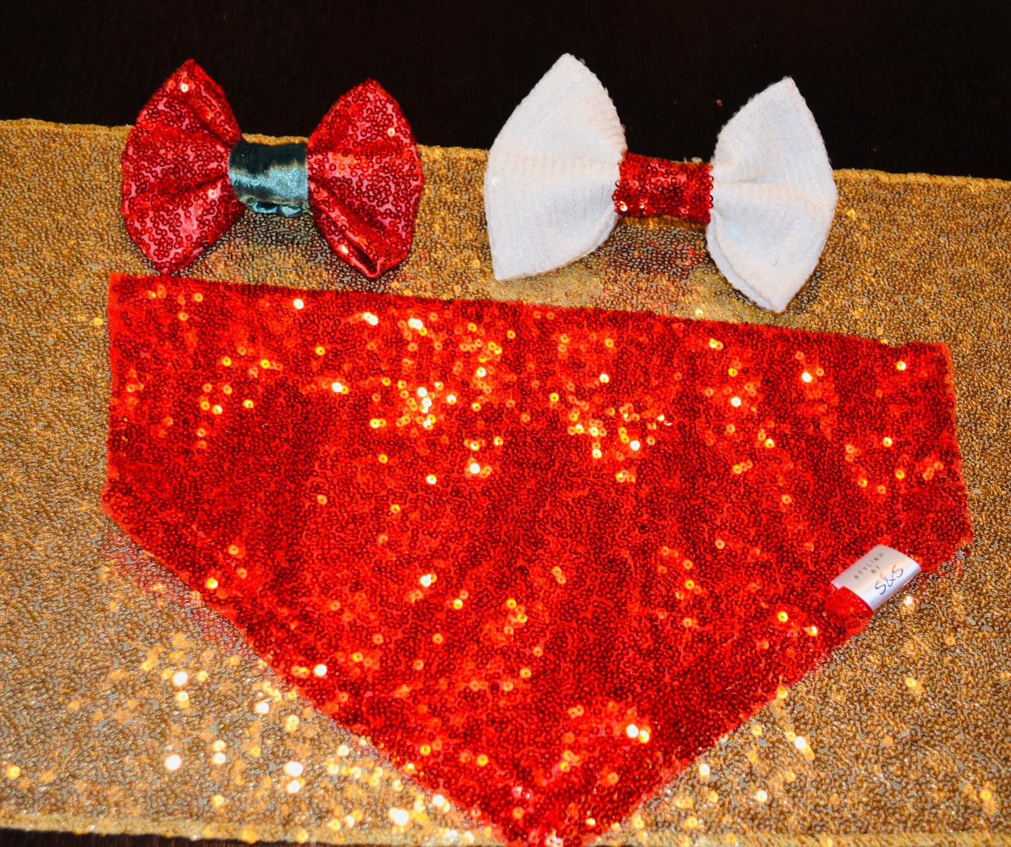 Red Sequin Bandana