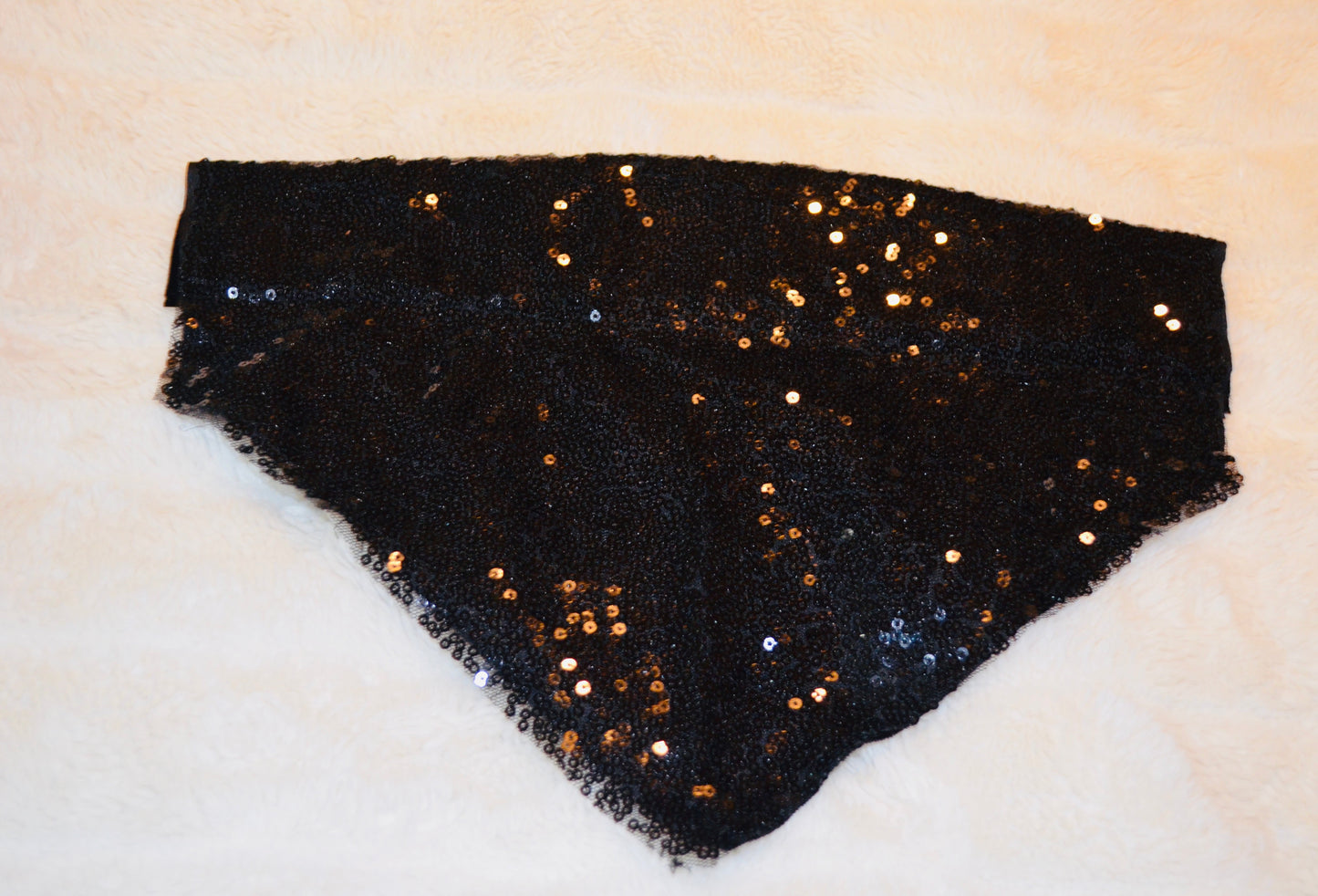 Black Sequin Bandana