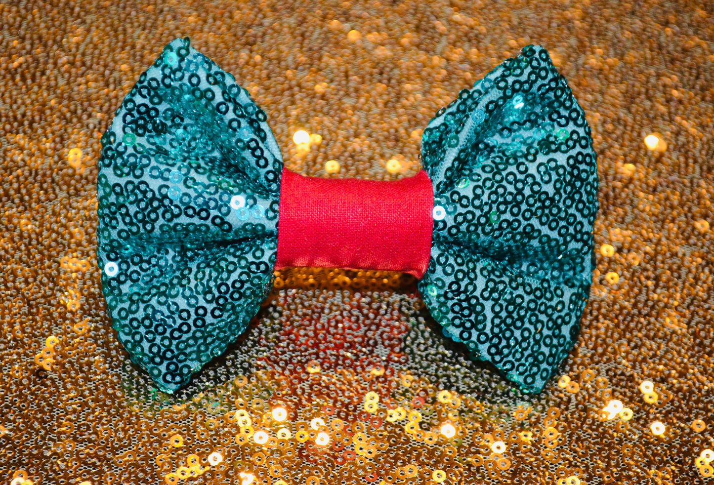 Green Sequin Bow Tie