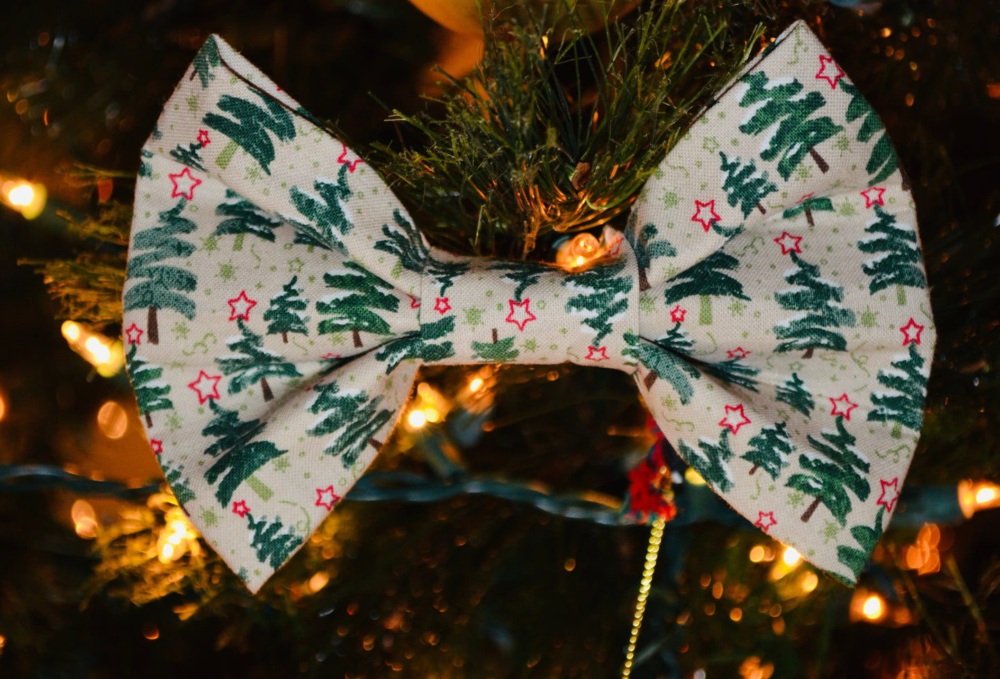 Christmas Tree Print Bow Tie