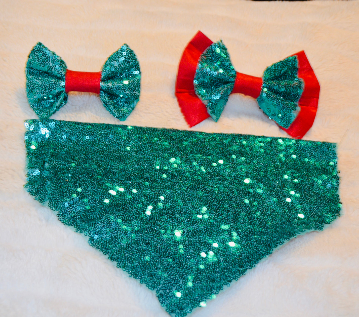 Green Sequin Bandana