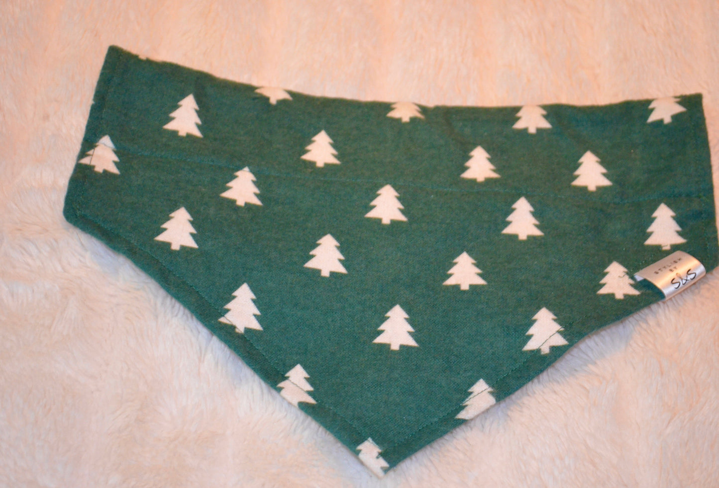 Green Flannel Christmas Tree Bandana