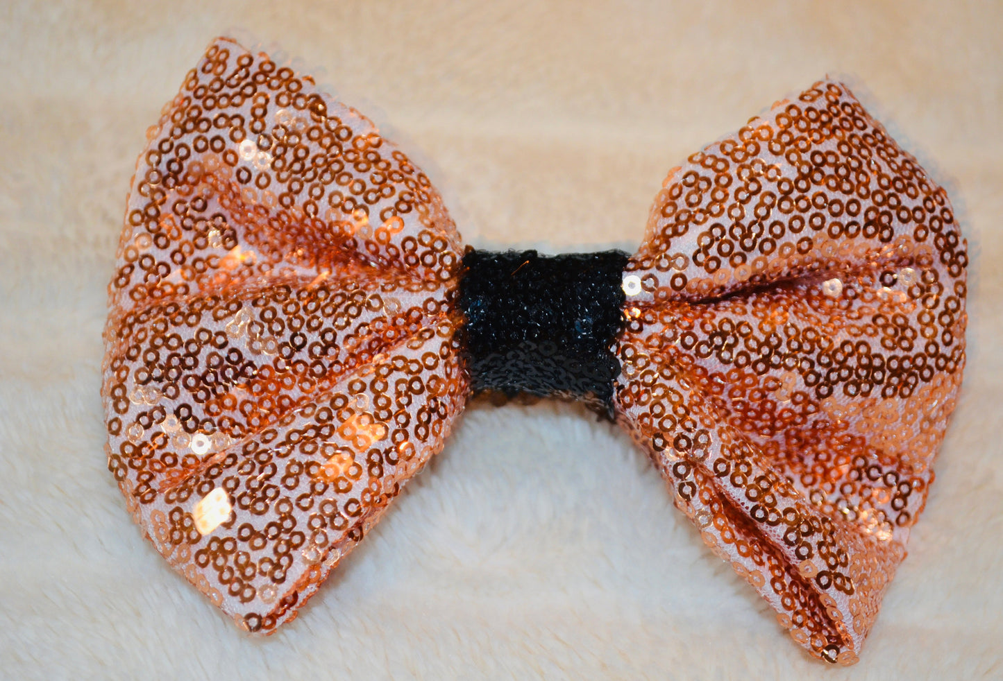 Rose Gold Sequin Bow Tie